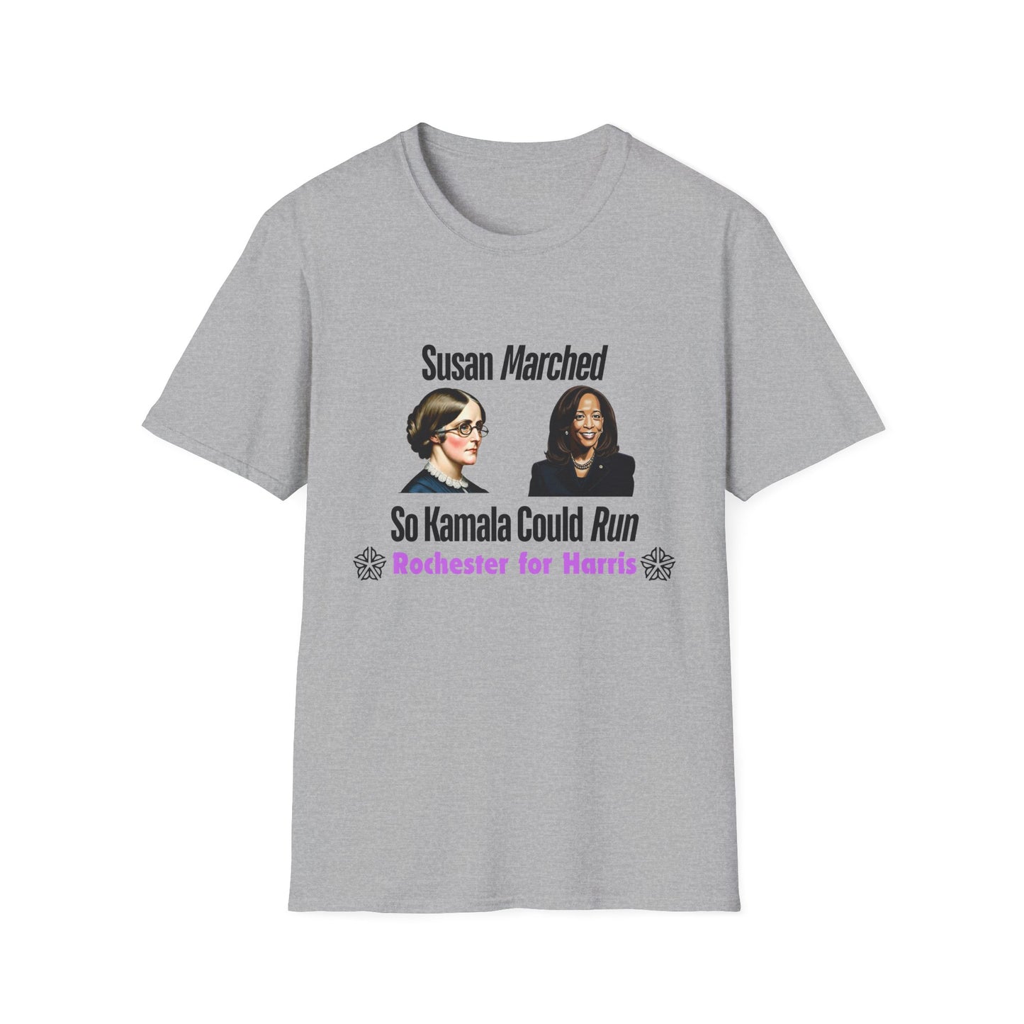 Susan Marched So Kamala Could Run Rochester for Harris - Unisex T-Shirt