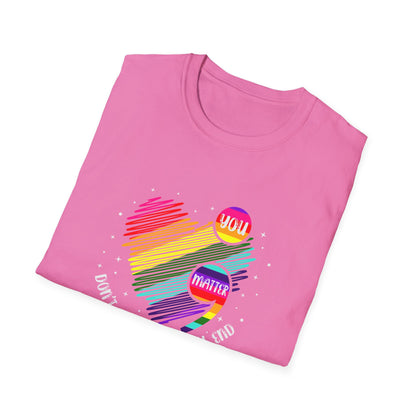 Suicide Awareness Rainbow Heart Semicolon T-shirt