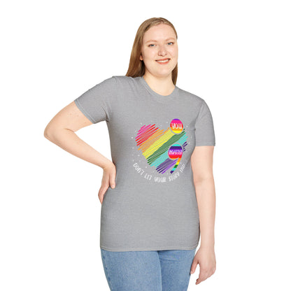 Suicide Awareness Rainbow Heart Semicolon T-shirt