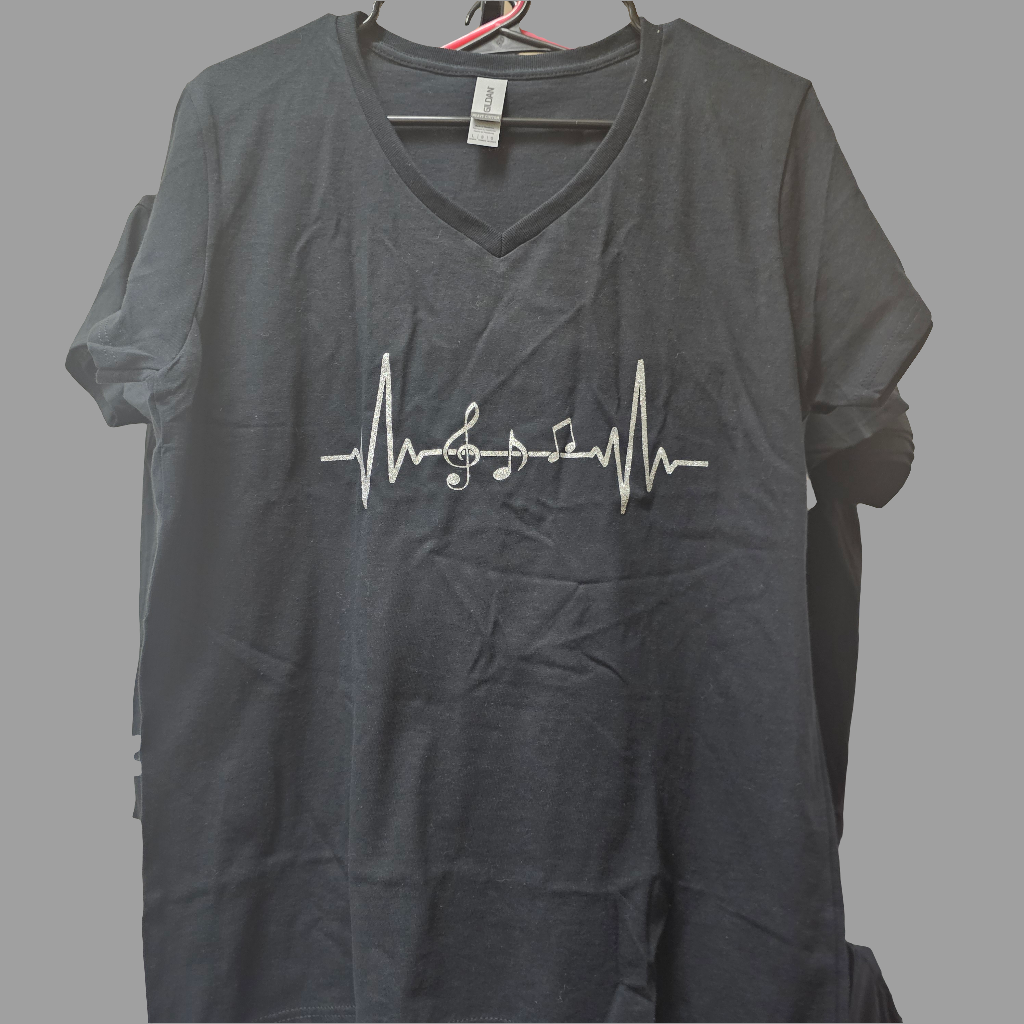 Music Note Heartbeat T-Shirt - Women's